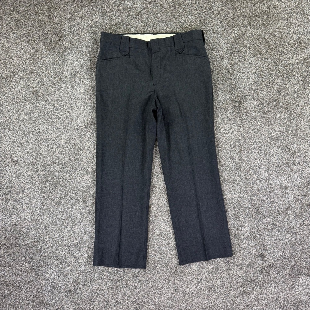 Vintage Pendleton Wool Trouser Pants Men 36 Charcoal Grey Western Belt Loops USA